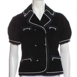 Marc by Marc Jacobs Jacket Blazer Coat Puff Short Sleeves with Trim Accents S
